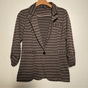 Stoosh Blazer Womens Size Large Lightweight Stripped Blazer‎ Jacket
